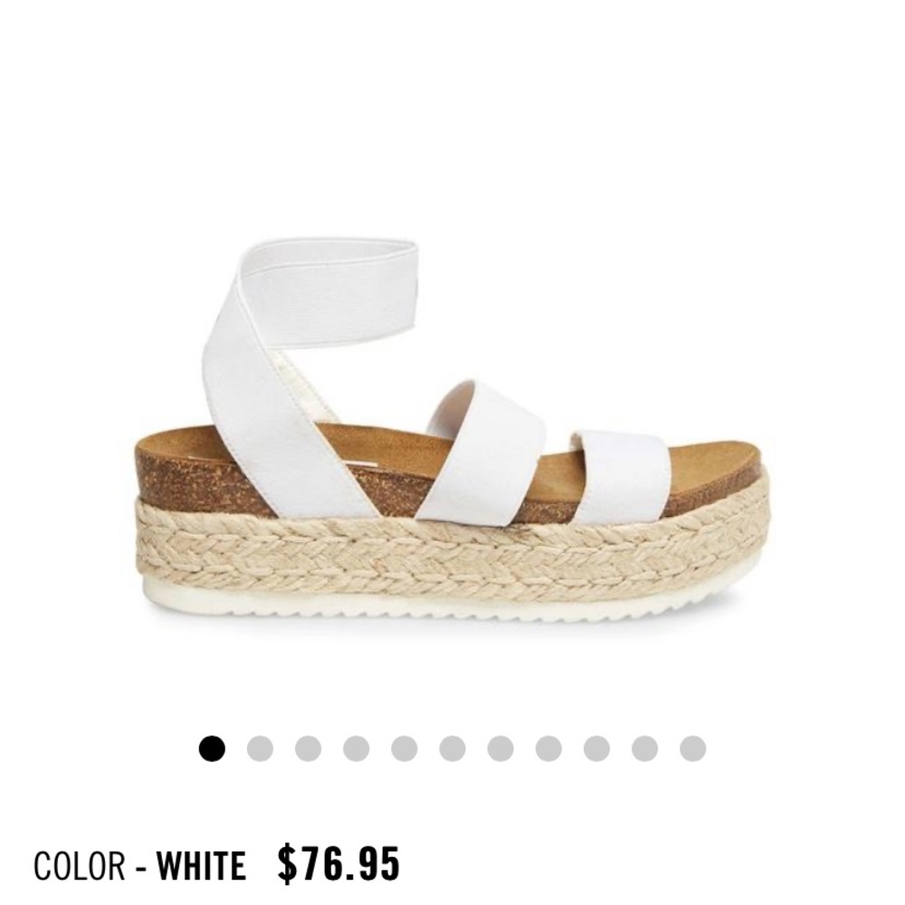 brand new white espadrilles